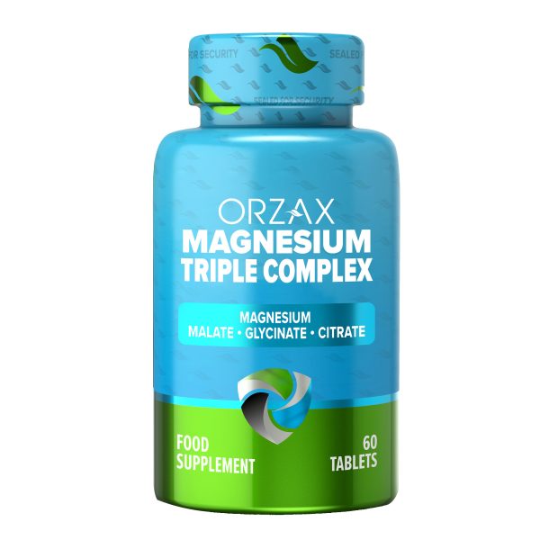 Orzax Magnez Potrójny Kompleks 60 Tab Wege Glicynian Cytrynian Jabłczan magnesium triple complex 60 tablets vegan